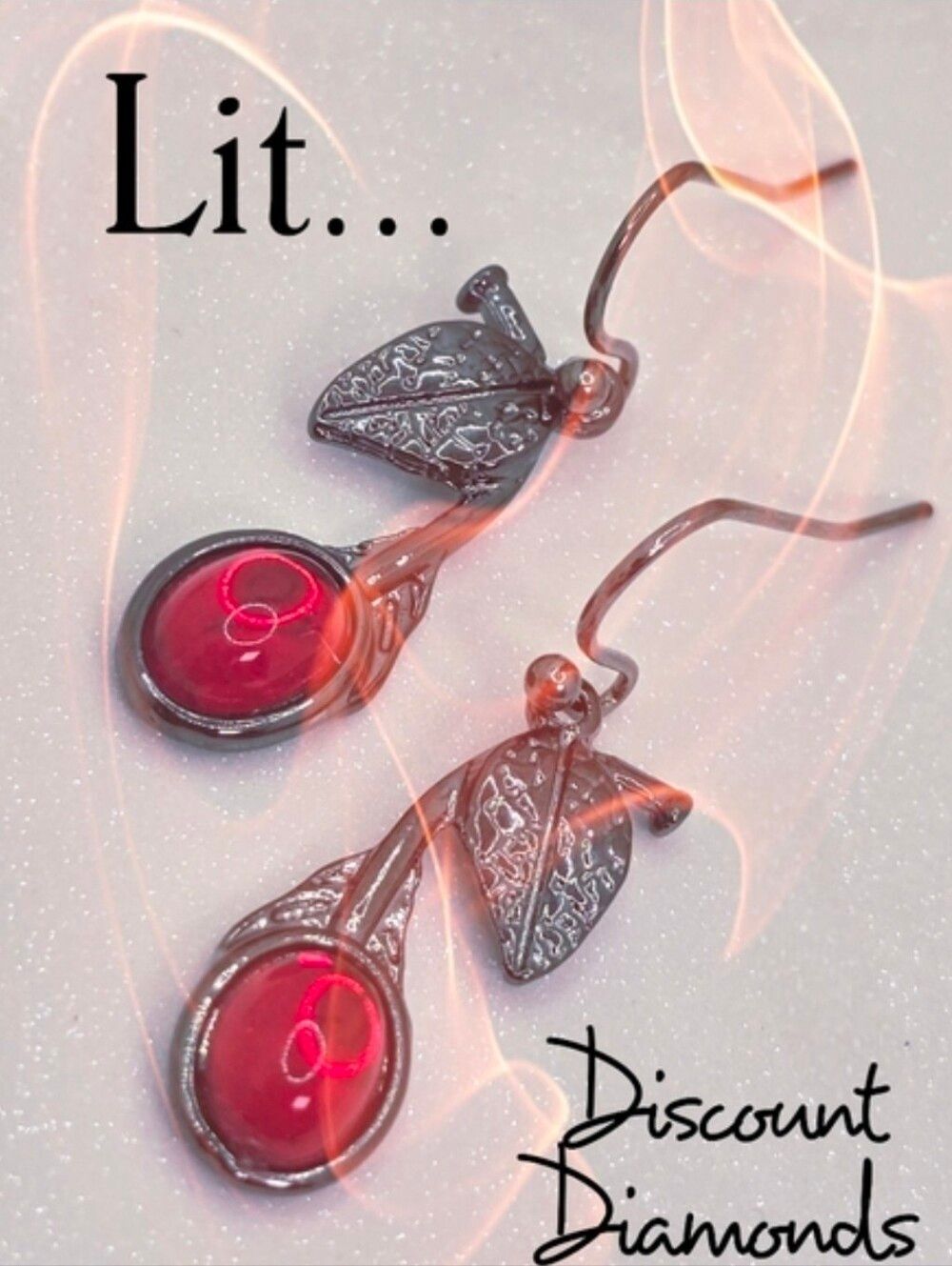 Red Topaz French Hook Drop Earrings On 925 Sterling Silver